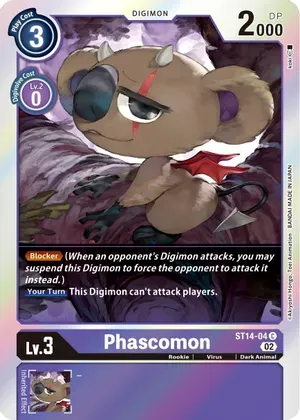 Phascomon - Starter Deck 14: Beelzemon Advanced Deck Set (ST-14) Starter Deck 14: Beelzemon Advanced Deck Set Foil