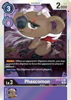 Phascomon - Starter Deck 14: Beelzemon Advanced Deck Set (ST-14) Starter Deck 14: Beelzemon Advanced Deck Set Foil