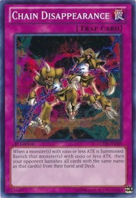Chain Disappearance - LCYW-EN289 - Common 1st Edition
Legendary Collection 3: Yugi&#39;s World 1st Edition Singles