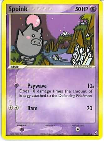 Spoink - 62/100 - Common
Ex Crystal Guardians Singles