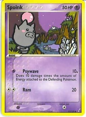 Spoink - 62/100 - Common
Ex Crystal Guardians Singles