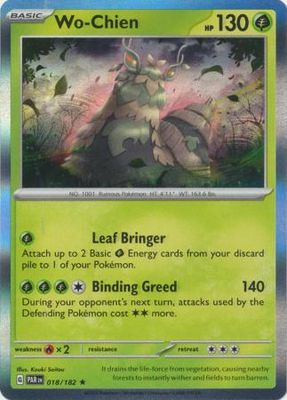 Wo-Chien - 018/182 - Holo Rare Scarlet &amp; Violet: Paradox Rift Singles