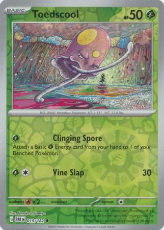 Toedscool - 015/182 - Common Reverse Holo
Scarlet &amp; Violet: Paradox Rift Reverse Holo Singles (Español)