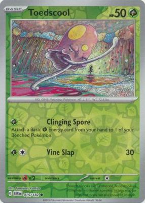 Toedscool - 015/182 - Common Reverse Holo
Scarlet &amp; Violet: Paradox Rift Reverse Holo Singles (Español)