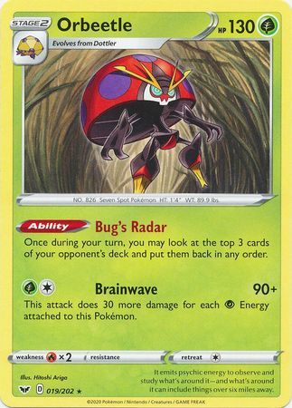 Orbeetle - 019/202 - Rare Sword &amp; Shield (Base Set) Singles (Español)