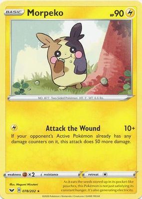 Morpeko - 078/202 - Rare Sword &amp; Shield (Base Set) Singles