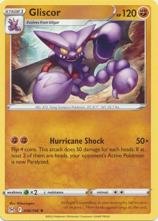 Gliscor - 096/196 - Rare Sword &amp; Shield: Lost Origin Singles
