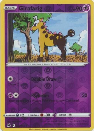 Girafarig - 061/159 - Uncommon Reverse Holo
Crown Zenith Reverse Holo Singles