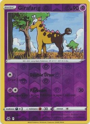 Girafarig - 061/159 - Uncommon Reverse Holo
Crown Zenith Reverse Holo Singles