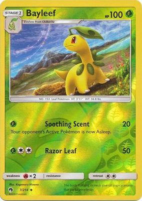 Bayleef - 7/214 - Uncommon Reverse Holo
Sun &amp; Moon: Lost Thunder Reverse Holo Singles