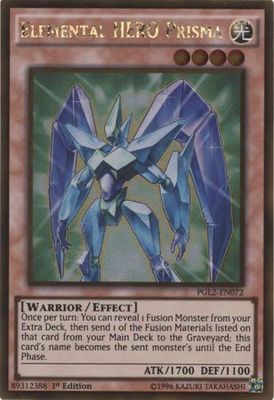 SJ Elemental Hero Prisma - PGL2-EN072 - Gold Rare 1st Edition
Premium Gold: Return of the Bling 1st Edition Singles
