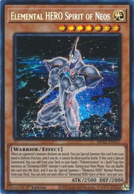 Elemental HERO Spirit of Neos - MP23-EN117 - Prismatic Secret Rare 1st Edition Mega Tin 2023 Dueling Heroes Singles