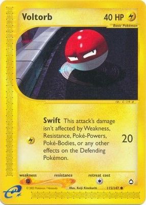 Voltorb - 115/147 - Common
Aquapolis Singles