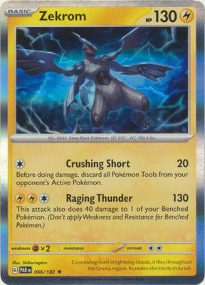 Zekrom - 066/182 - Holo Rare
Scarlet &amp; Violet: Paradox Rift Singles (Español)