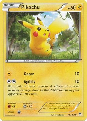 Pikachu - 48/162 - Common XY: Breakthrough Singles