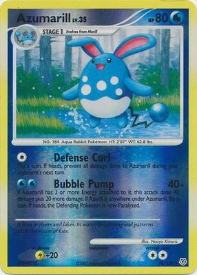 Azumarill - 18/130 - Rare Reverse Holo
Diamond &amp; Pearl (Base Set) Reverse Holo Singles