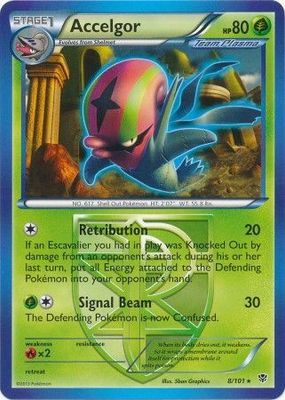 Accelgor - 8/101 - Rare
Black &amp; White 10: Plasma Blast Singles