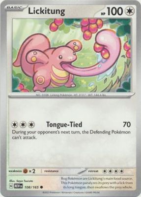 Lickitung - 108/165 - Common Scarlet &amp; Violet 151 Singles