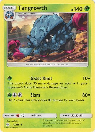 Tangrowth - 6/236 - Uncommon
Sun &amp; Moon: Cosmic Eclipse Singles