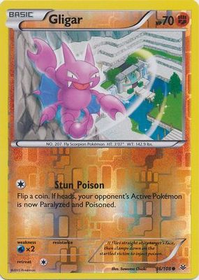 Gligar - 36/108 - Common Reverse Holo
XY: Roaring Skies Reverse Holo Singles