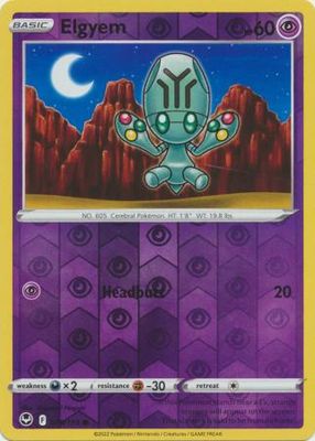 Elgyem - 079/195 - Common Reverse Holo
Sword &amp; Shield: Silver Tempest Reverse Holo Singles