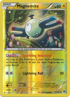 Magnemite - 51/162 - Common Reverse Holo
XY: Breakthrough Reverse Holo Singles