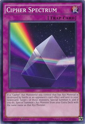 Cipher Spectrum - DPDG-EN045 - Common 1st Edition
Duelist Pack: Dimensional Guardians Singles