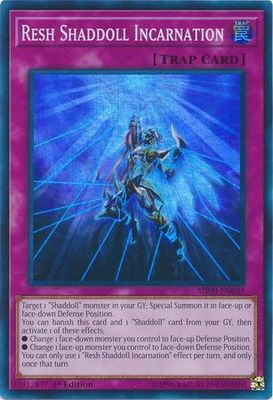 Resh Shaddoll Incarnation - SDSH-EN033 - Super Rare 1st Edition Structure Deck: Shaddoll Showdown Singles