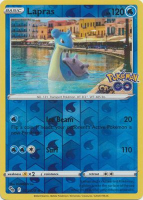 Lapras - 023/078 - Holo Rare Reverse Holo
Pokemon Go Reverse Holo Singles