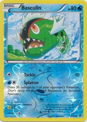 Basculin - 25/98 - Uncommon Reverse Holo Black &amp; White 2: Emerging Powers Reverse Holo Singles