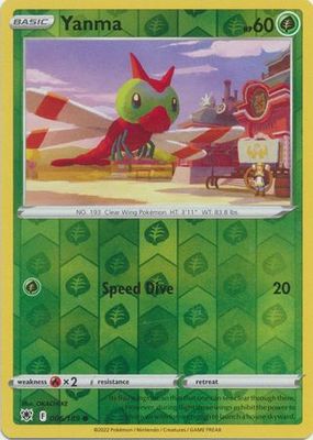 Yanma - 006/189 - Common Reverse Holo
Sword &amp; Shield: Astral Radiance Reverse Holo Singles