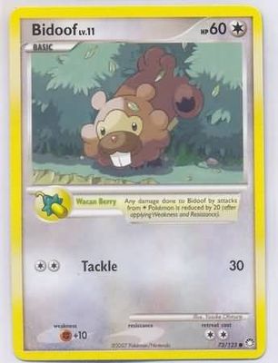 Bidoof - 73/123 - Common Diamond &amp; Pearl: Mysterious Treasures Singles