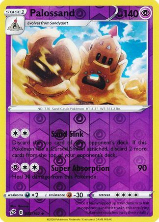 Palossand - 082/192 - Uncommon Reverse Holo Sword &amp; Shield: Rebel Clash Reverse Holo Singles