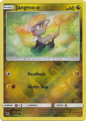 Jangmo-o - 75/111 - Common Reverse Holo
Sun &amp; Moon: Crimson Invasion Reverse Holo Singles(Español)