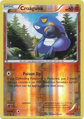 Croagunk - 58/114 - Common Reverse Holo
XY: Steam Siege Reverse Holo Singles