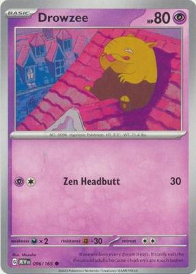 Drowzee - 096/165 - Common
Scarlet &amp; Violet 151 Singles