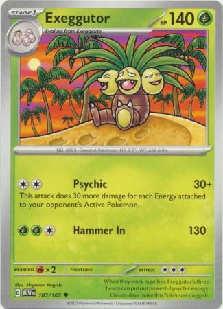 Exeggutor - 103/165 - Uncommon Scarlet &amp; Violet 151 Singles