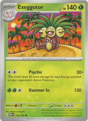 Exeggutor - 103/165 - Uncommon Scarlet &amp; Violet 151 Singles