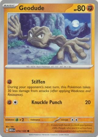 Geodude - 074/165 - Common
Scarlet &amp; Violet 151 Singles