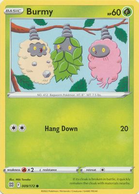 Burmy - 009/172 - Common
Sword &amp; Shield: Brilliant Stars Singles