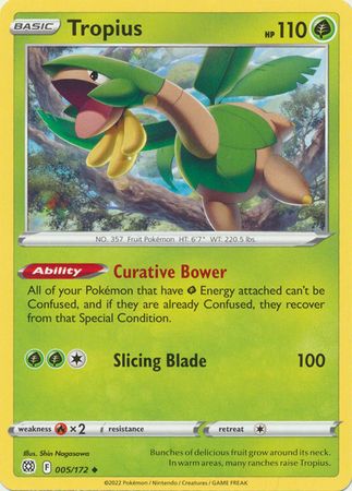Tropius - 005/172 - Uncommon
Sword &amp; Shield: Brilliant Stars Singles