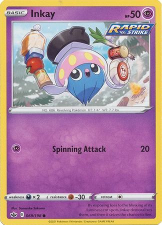 Inkay - 069/198 - Common
Sword &amp; Shield: Chilling Reign Singles