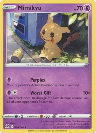 Mimikyu - 080/196 - Rare Sword &amp; Shield: Lost Origin Singles