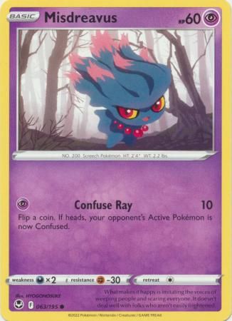 Misdreavus - 063/195 - Common
Sword &amp; Shield: Silver Tempest Singles