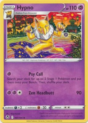 Hypno - 061/195 - Uncommon
Sword &amp; Shield: Silver Tempest Singles