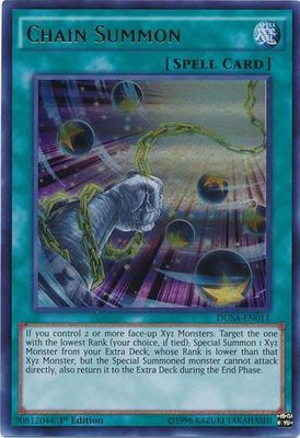 Chain Summon - DUSA-EN011 - Ultra Rare 1st Edition
Duelist Saga 1st Edition Singles *Espanol*