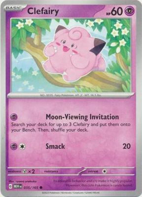 Clefairy - 035/165 - Common Scarlet &amp; Violet 151 Singles