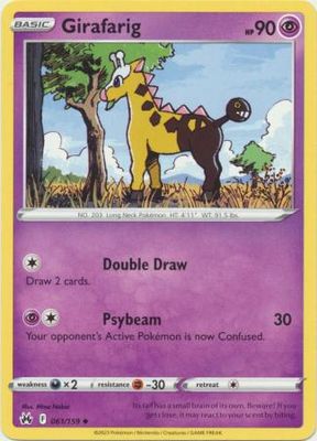 Girafarig - 061/159 - Uncommon Crown Zenith Singles