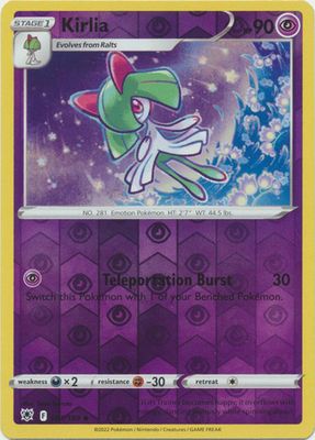 Kirlia - 061/189 - Uncommon
Sword &amp; Shield: Astral Radiance Singles (Español)
