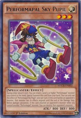 Performapal Sky Pupil - MACR-EN002 - Rare 1st Edition Maximum Crisis 1st Edition Singles (espanol)